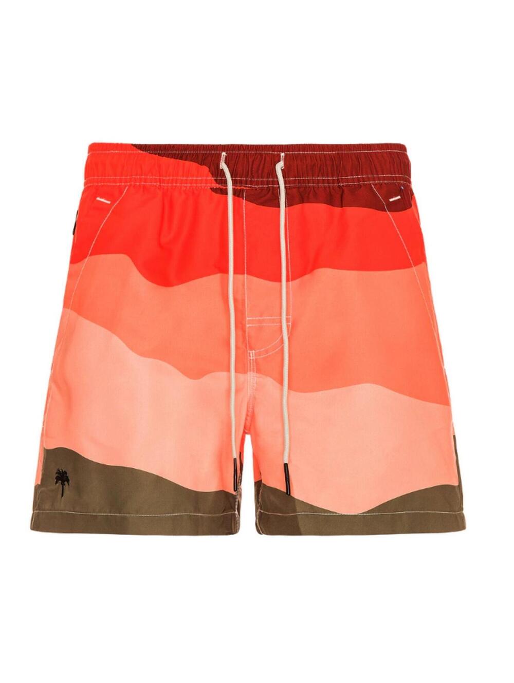 OAS Fire Wave Swim Trunks Men's XL Orange/Green NWT Lined Beach Board Shorts